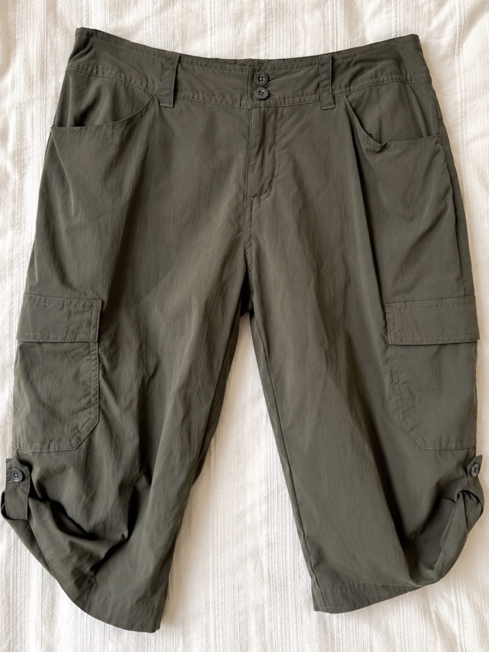 Patagonia Solimar Olive Green Convertible Cargo Bermuda Shorts Size 4